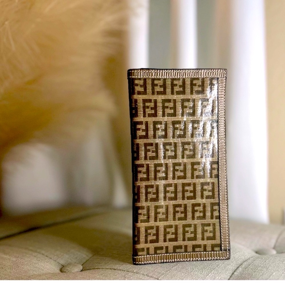 Fendi Zucca Micro FF Glacé Bifold Wallet